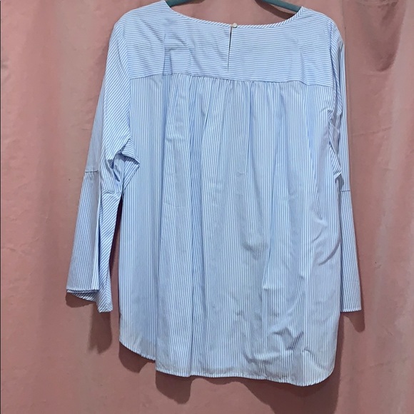 Loft Blue & White Stripped Top, XL, NEVER WORN - Picture 4 of 4